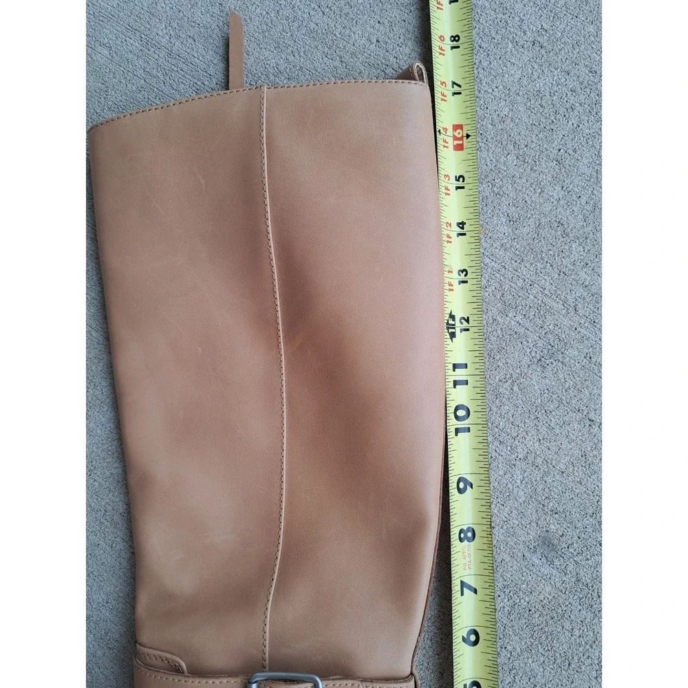Sam Edelman Women's Freda Cashew Knee High Riding Leather Boots Zipper 8.5-9.0 M